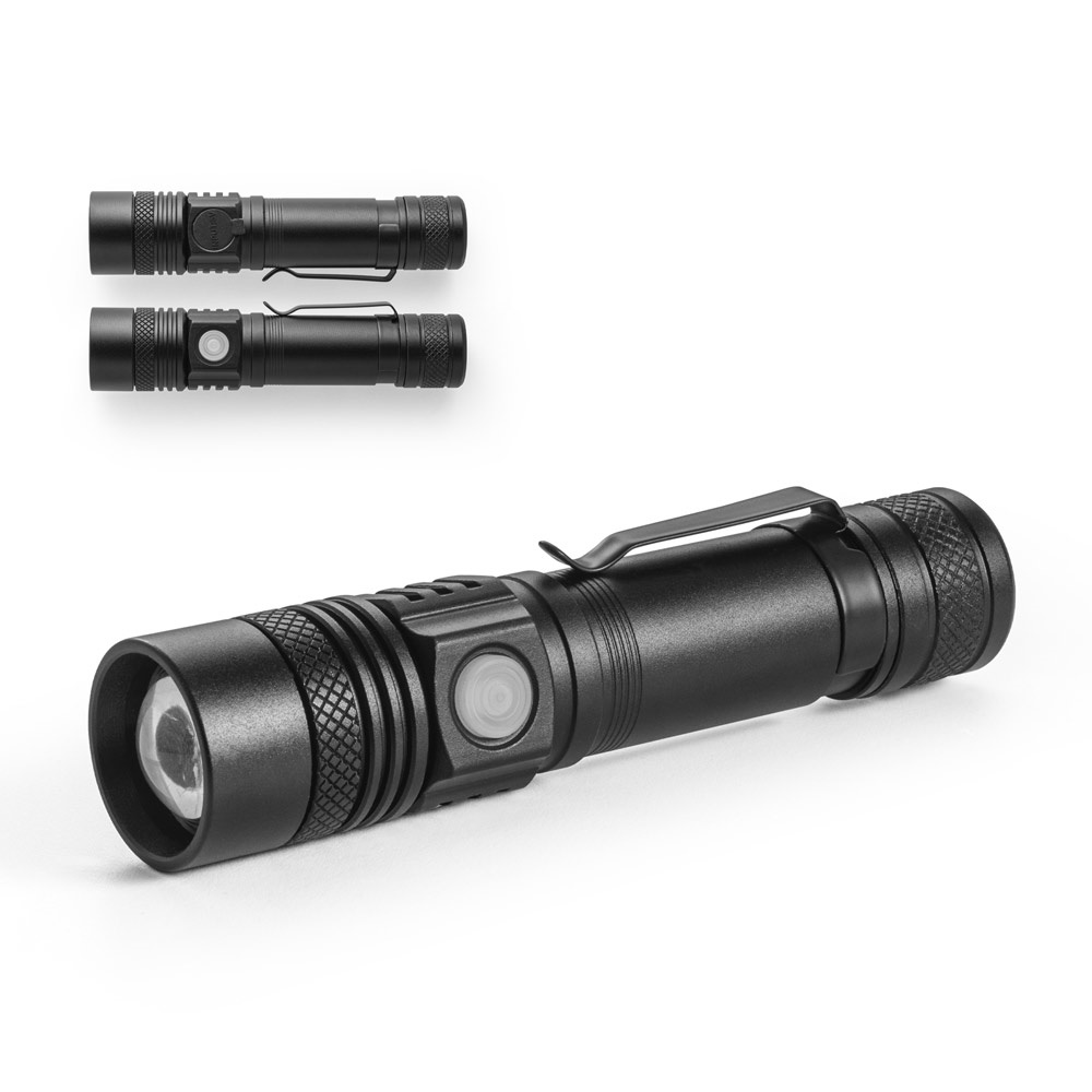 UNGAR. Linterna recargable de 5W fabricada en aluminio reciclado (100% rAL).