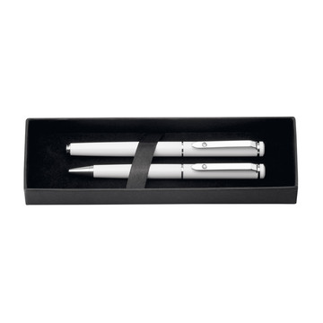 SET CALIOPE. Set con bolígrafo rollerball y bolígrafo metálico. - 106 - Blanco