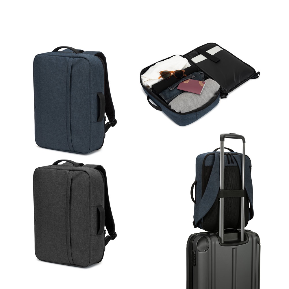 NIAMEY. Mochila para portátil de 15,6" fabricada en poliéster reciclado 300D de alta densidad.