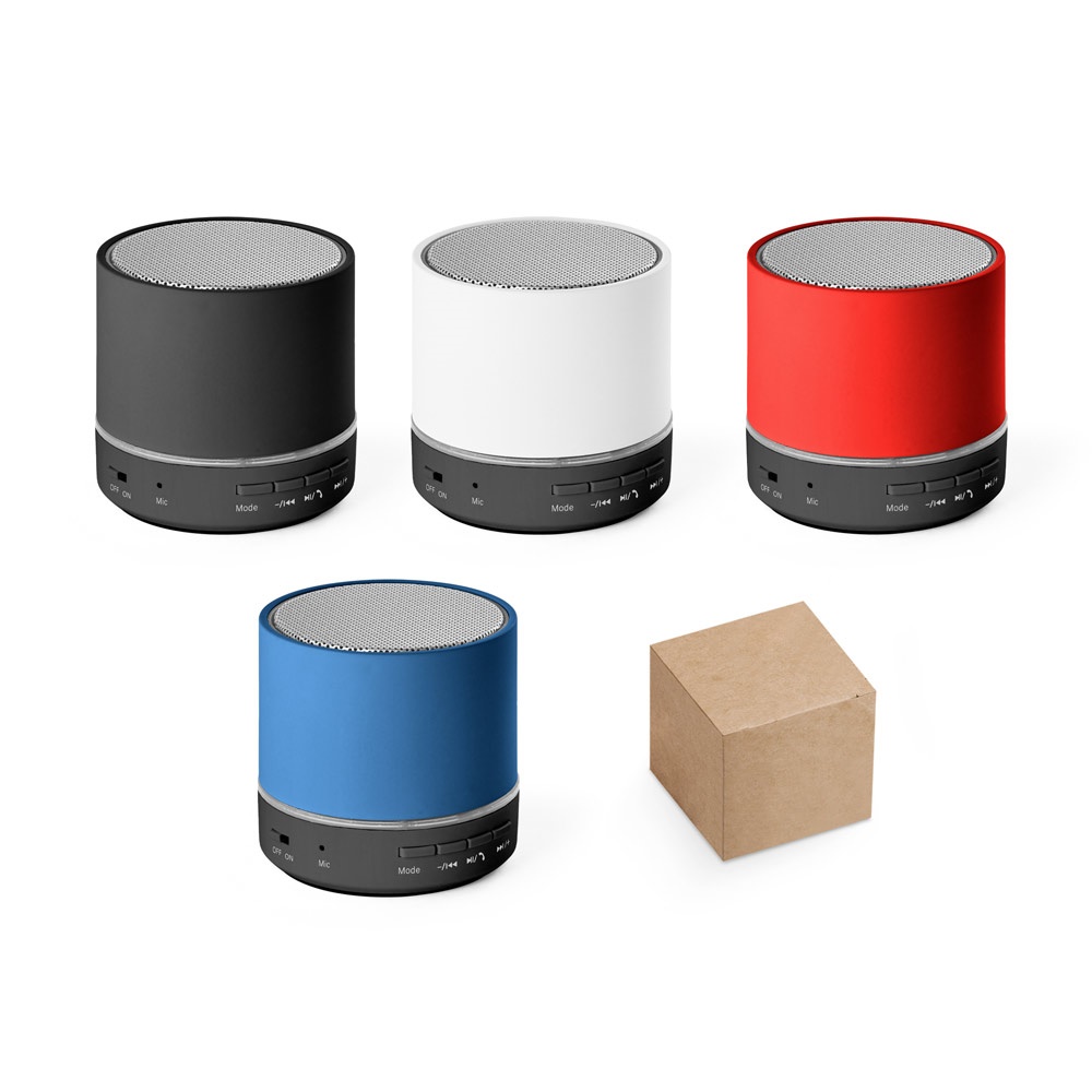 RE-PEREY. Altavoz portátil de 3 W con 4,5 horas de autonomía, fabricado con ABS reciclado (100 % rABS).