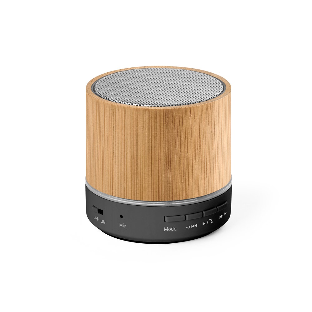 RE-GLASHOW. Altavoz portátil de 3 W con 4,5 horas de autonomía, fabricado con ABS reciclado (100 % rABS).