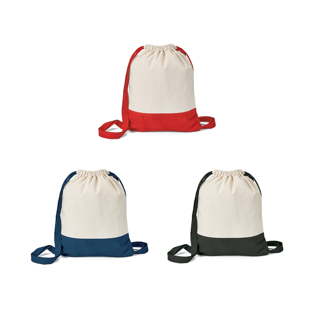 ROMFORD. Mochila con cordón ajustable, 100% algodón (180 g/m²).