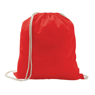 ILFORD. Mochila con cordón ajustable, 100% algodón (100 g/m²). - 105 - Rojo