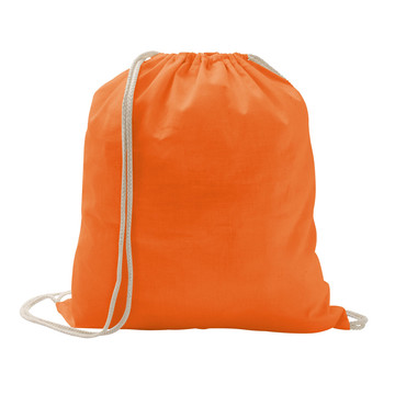 ILFORD. Mochila con cordón ajustable, 100% algodón (100 g/m²). - 128 - Naranja