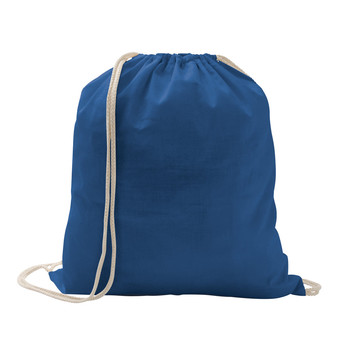 ILFORD. Mochila con cordón ajustable, 100% algodón (100 g/m²). - 114 - Azul real