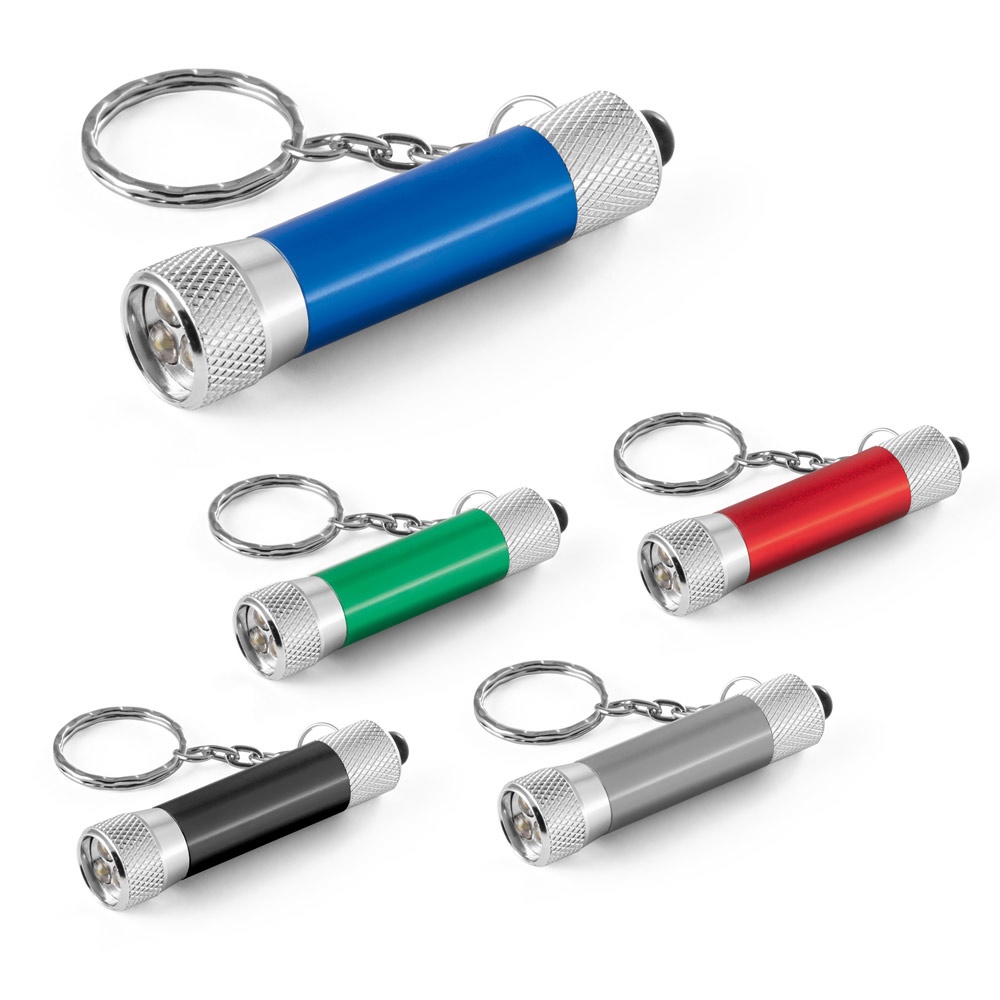 LERGAN. Llavero de aluminio con 3 luces LED.