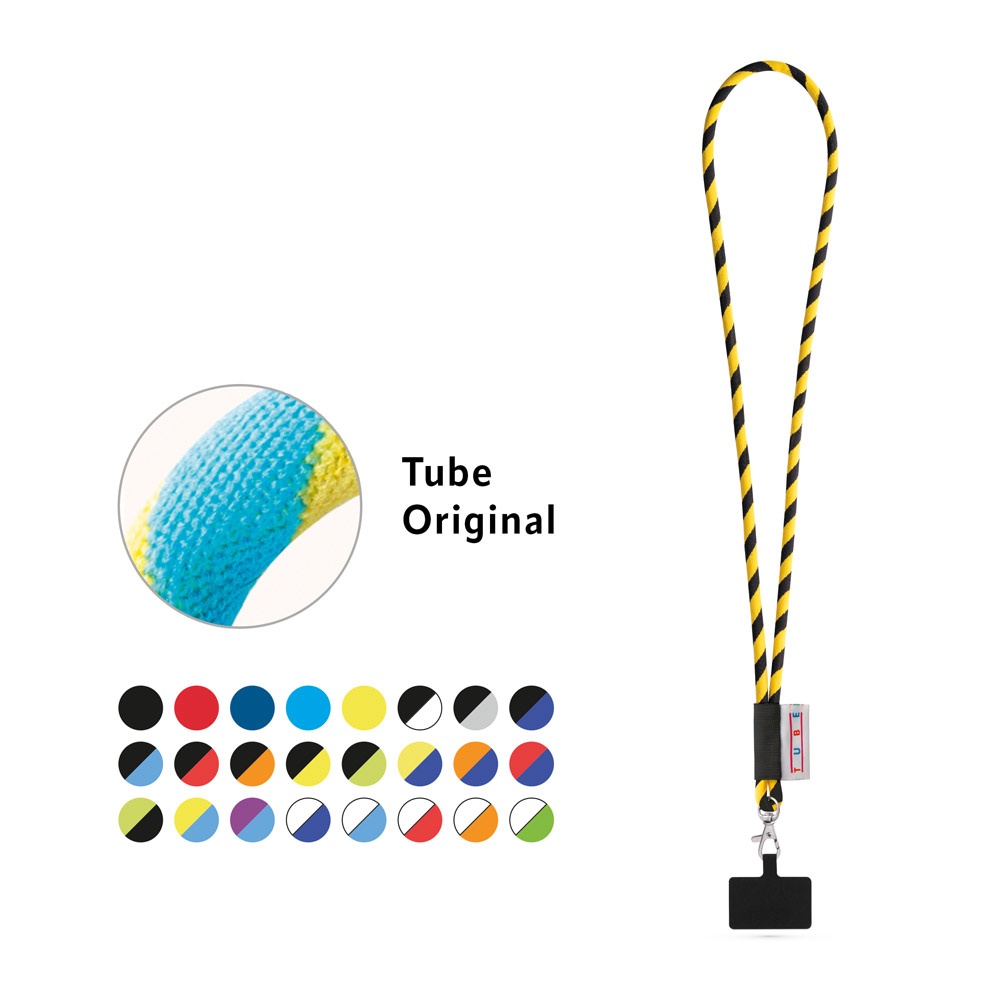 GOSPORT. SET Tubo de cordón largo (Ø 7 mm) con mosquetón de gatillo de 9 mm y soporte para teléfono móvil