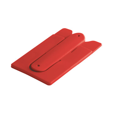 CARVER. Tarjetero con soporte de silicona para teléfono móvil. - 105 - Rojo