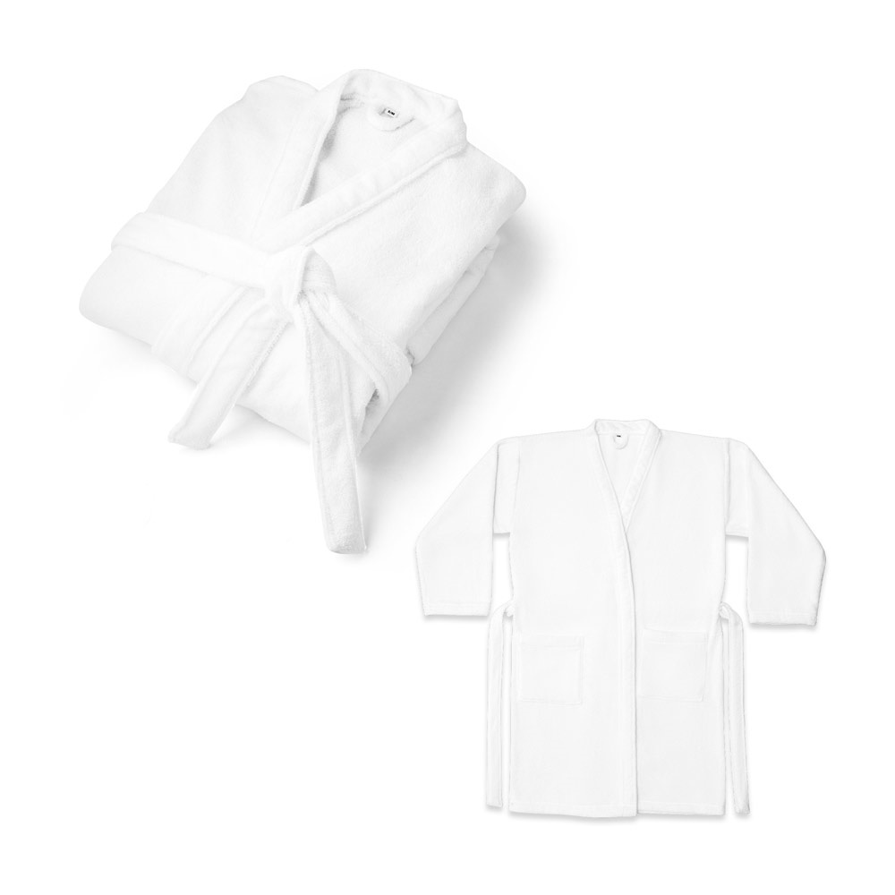 RUFFALO GRANDE. Bata de baño (350 g/m²) de algodón (82%) y algodón reciclado (18%).