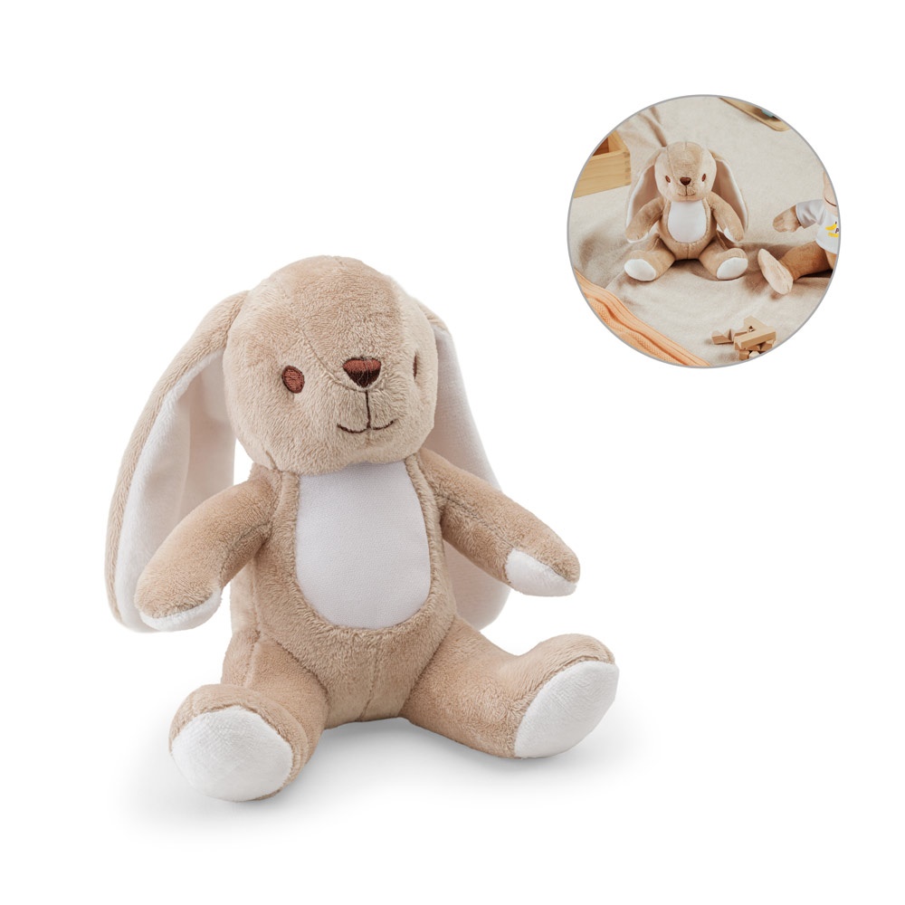INSECTOS. Peluche de conejo de poliéster, con tela personalizable.