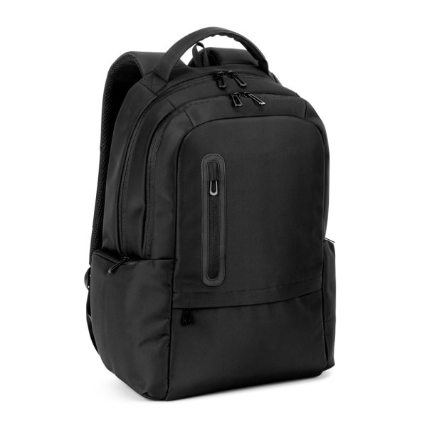 BOSTON SOLID. Mochila para portátil (17") de nailon 150D con 2 compartimentos acolchados. - 103 - Negro