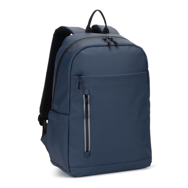 NOUMEA. Mochila para portátil de PU (16") con cremalleras resistentes al agua. - 104 - Azul