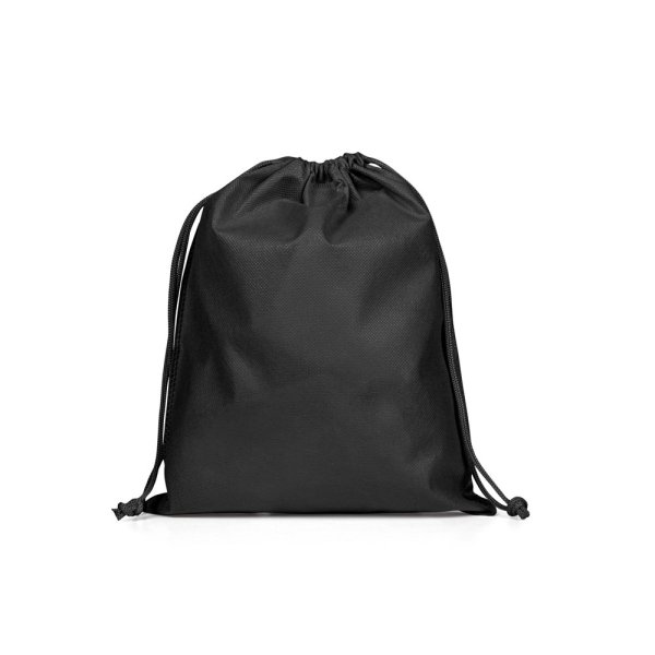 BOLSA DE REGALO M. Bolsa de tela no tejida termosellada de tamaño mediano (60 g/m²) - 103 - Negro