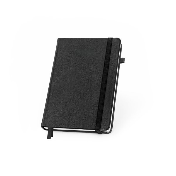 HEANEY. Cuaderno de poliuretano con base de agua, planificador mensual integrado y páginas rayadas. - 103 - Negro
