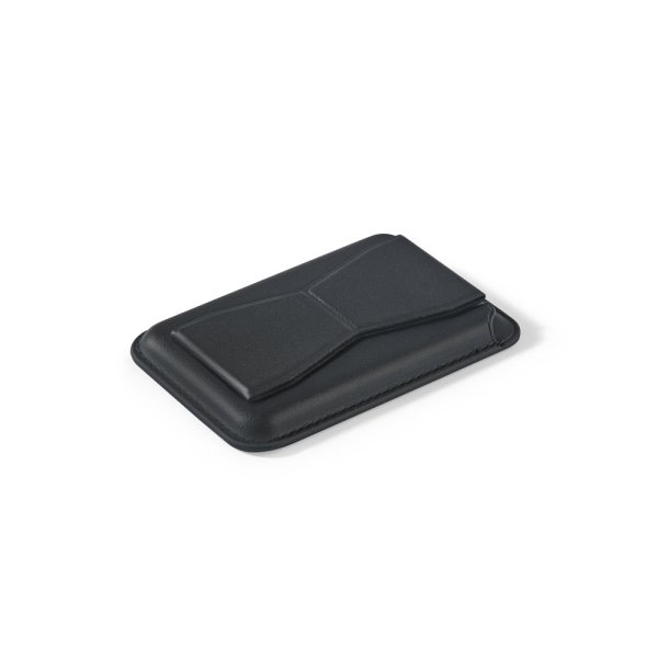 CONNOR. Tarjetero magnético de piel sintética que se acopla fácilmente a la parte trasera del teléfono y ofrece protección RFID. - 103 - Negro