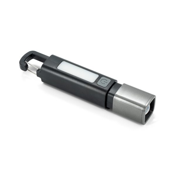 WIGGINS. Linterna de ABS, con luz LED de 2W (53 lúmenes) en la parte frontal y luz COB (53 lúmenes) en la parte superior. - 103 - Negro