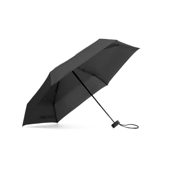 EMMA. Mini paraguas compacto de 19" en pongee 190T. - 103 - Negro