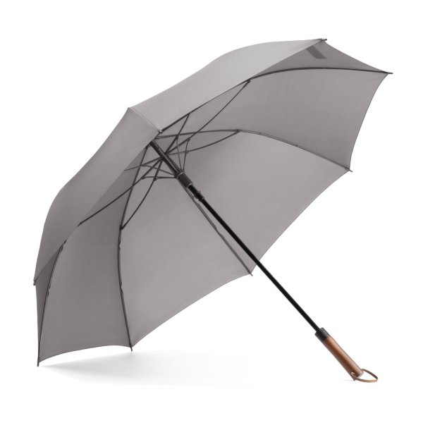 MATEO. Sombrilla grande de pongee (76 cm). - 113 - Gris