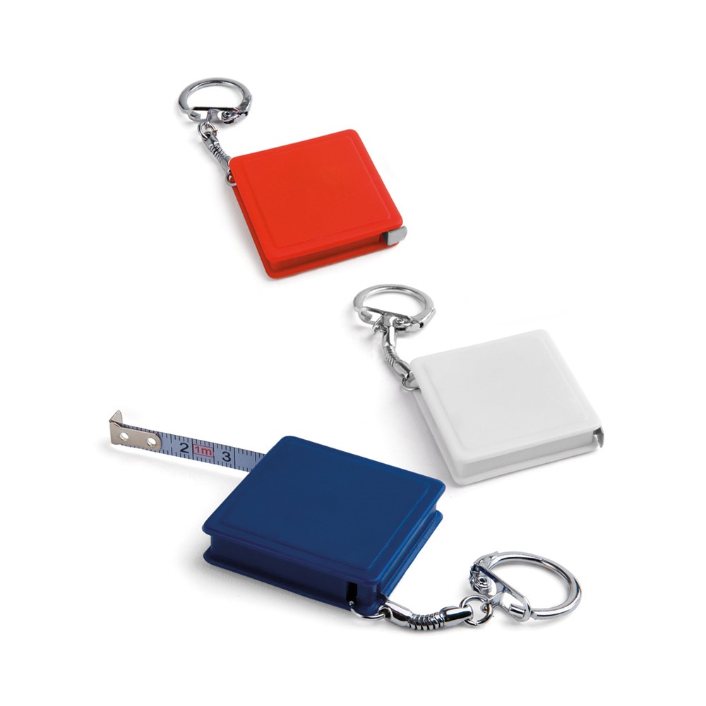 ASHLEY. Llavero con cinta métrica extensible