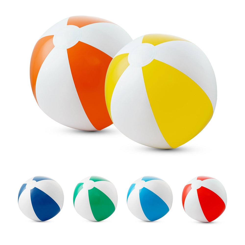 CRUCERO. Pelota de playa hinchable de PVC opaco.