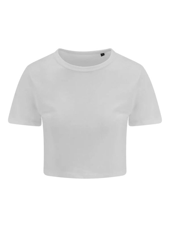 Camiseta crop triblend para mujer - WHT - Blanco