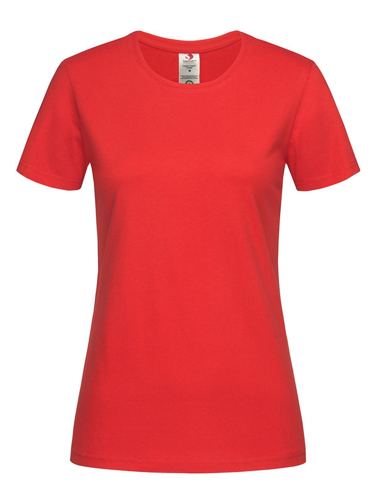 Camiseta clásica orgánica ajustada - 402 - Rojo Escarlata