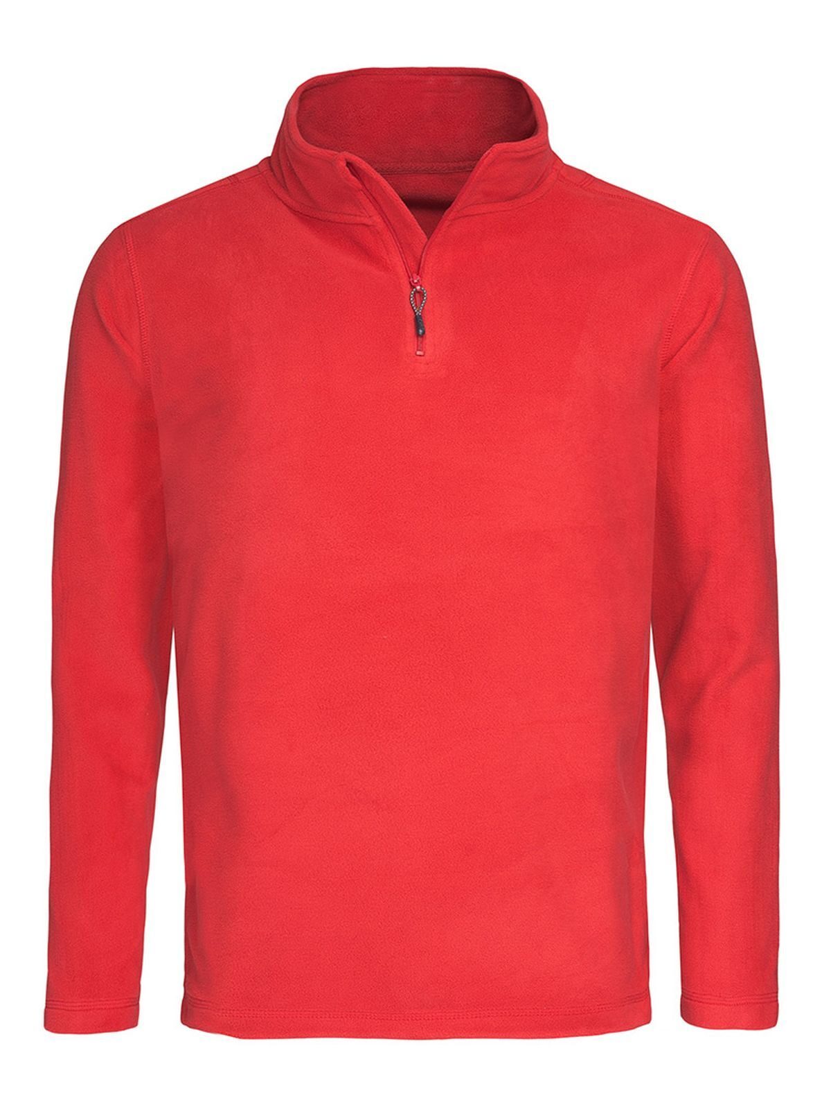 Sudadera clásica de forro polar con media cremallera - SRE - Rojo Escarlata