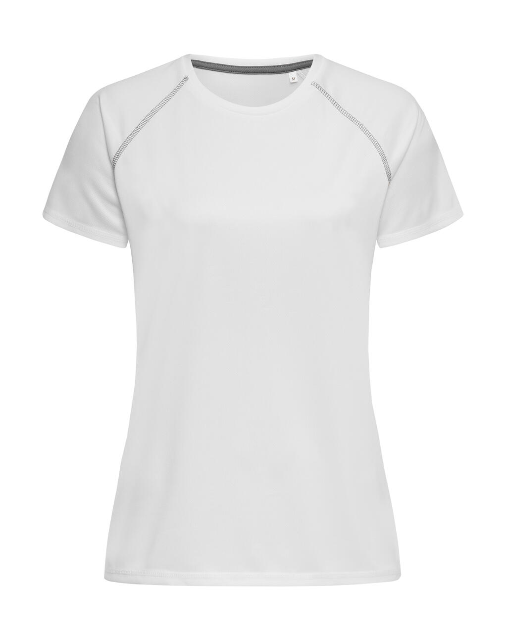 Camiseta de manga raglán Mesh Team para mujer - WHI - Blanco LC