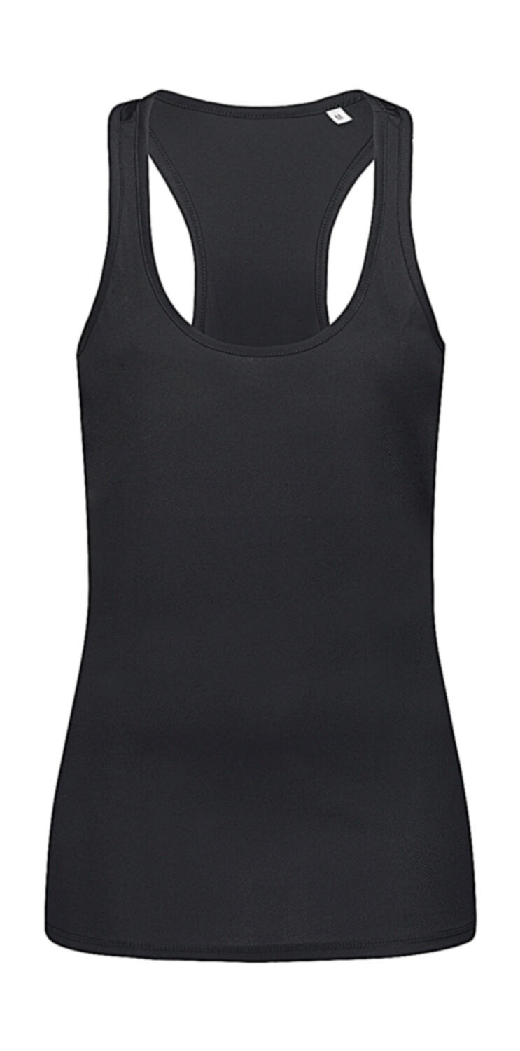 Camiseta de tirantes de malla para mujer - BLO - Ópalo Negro LC