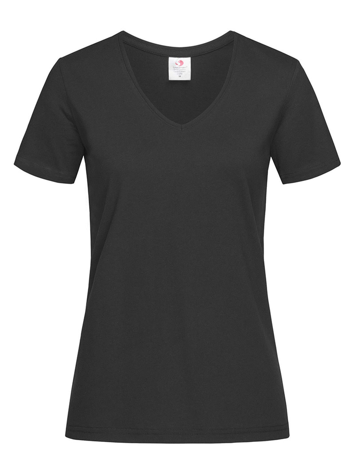 Camiseta clásica con cuello en V para mujer - BLO - Ópalo Negro LC