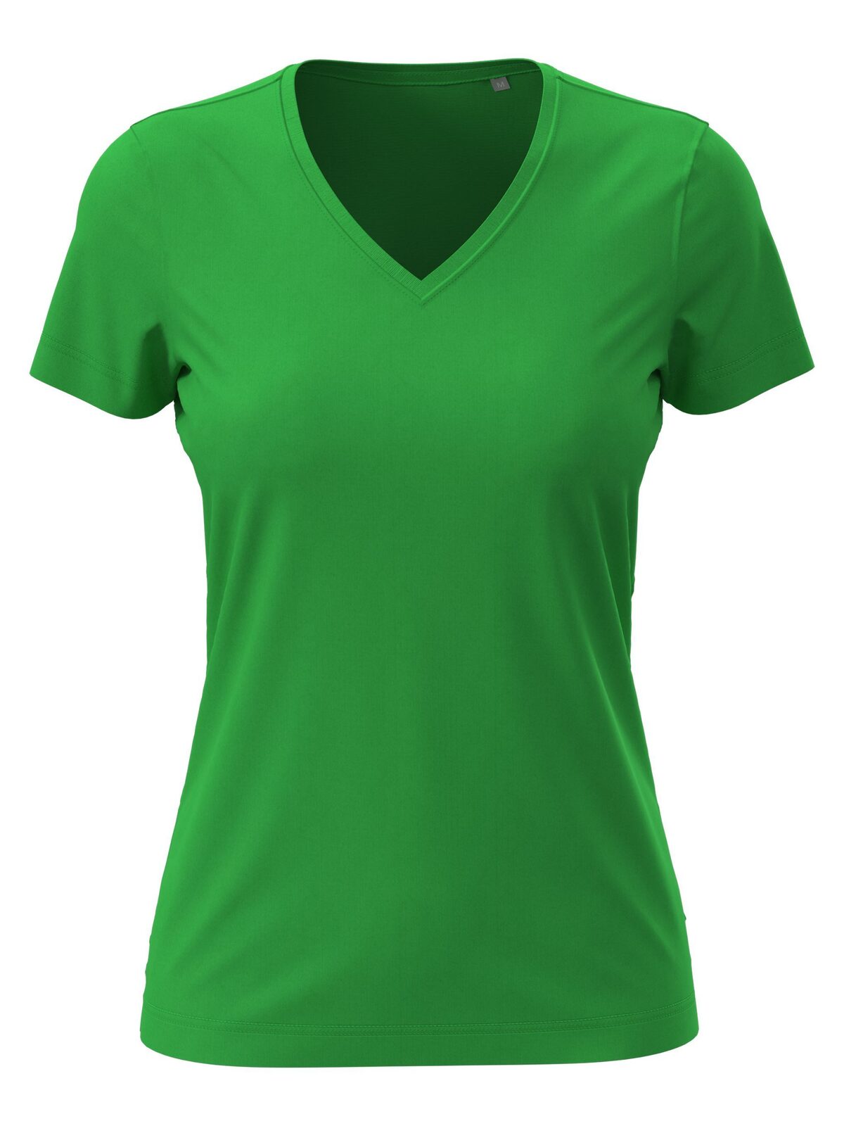 Camiseta clásica con cuello en V para mujer - KEG - Verde Kelly