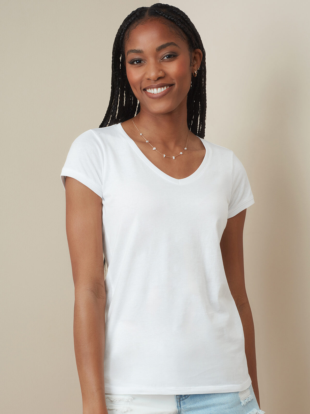 Vestido Megan con escote en V para mujer