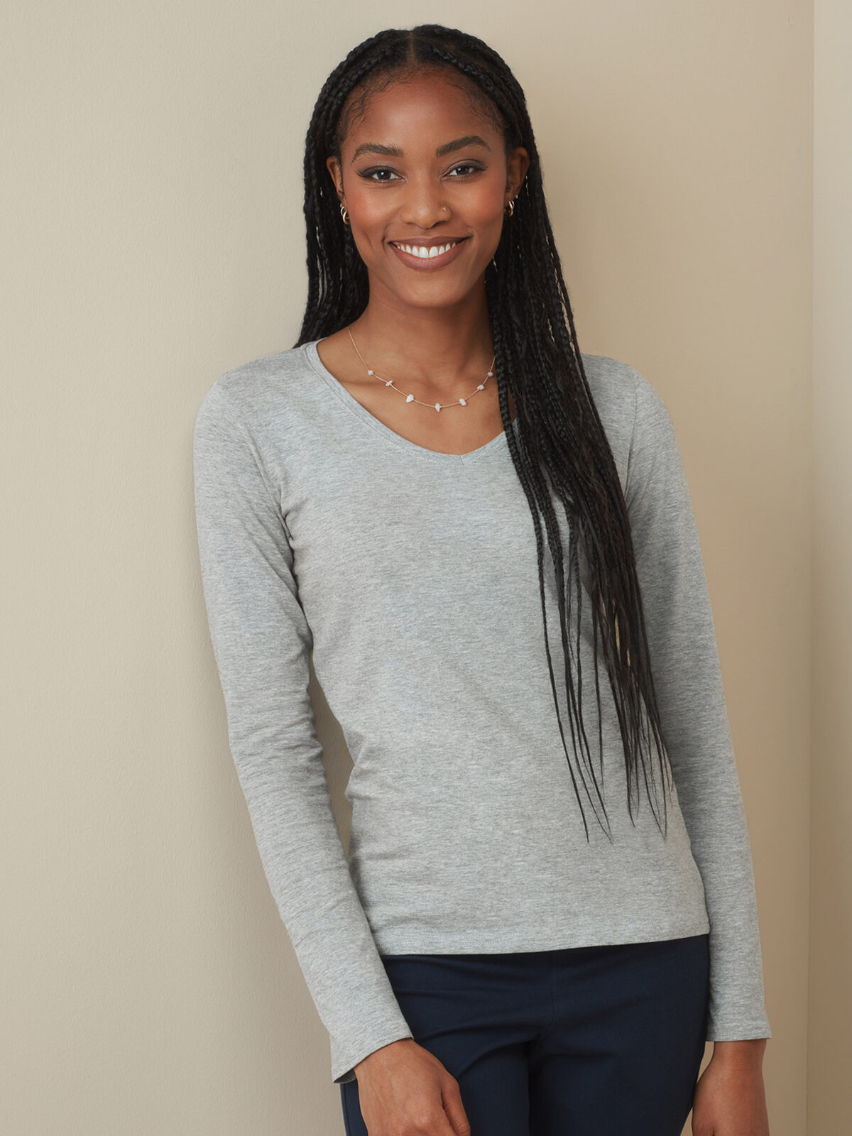 Manga larga elástica para mujer