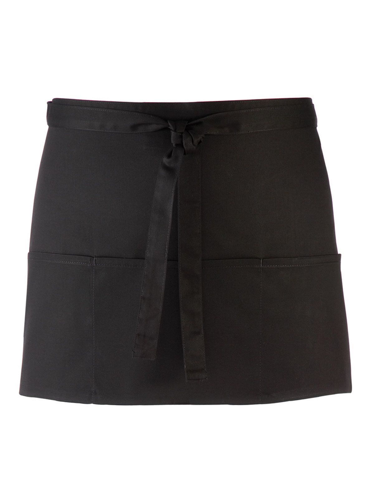 Delantal de 3 bolsillos de la colección Colors - negro