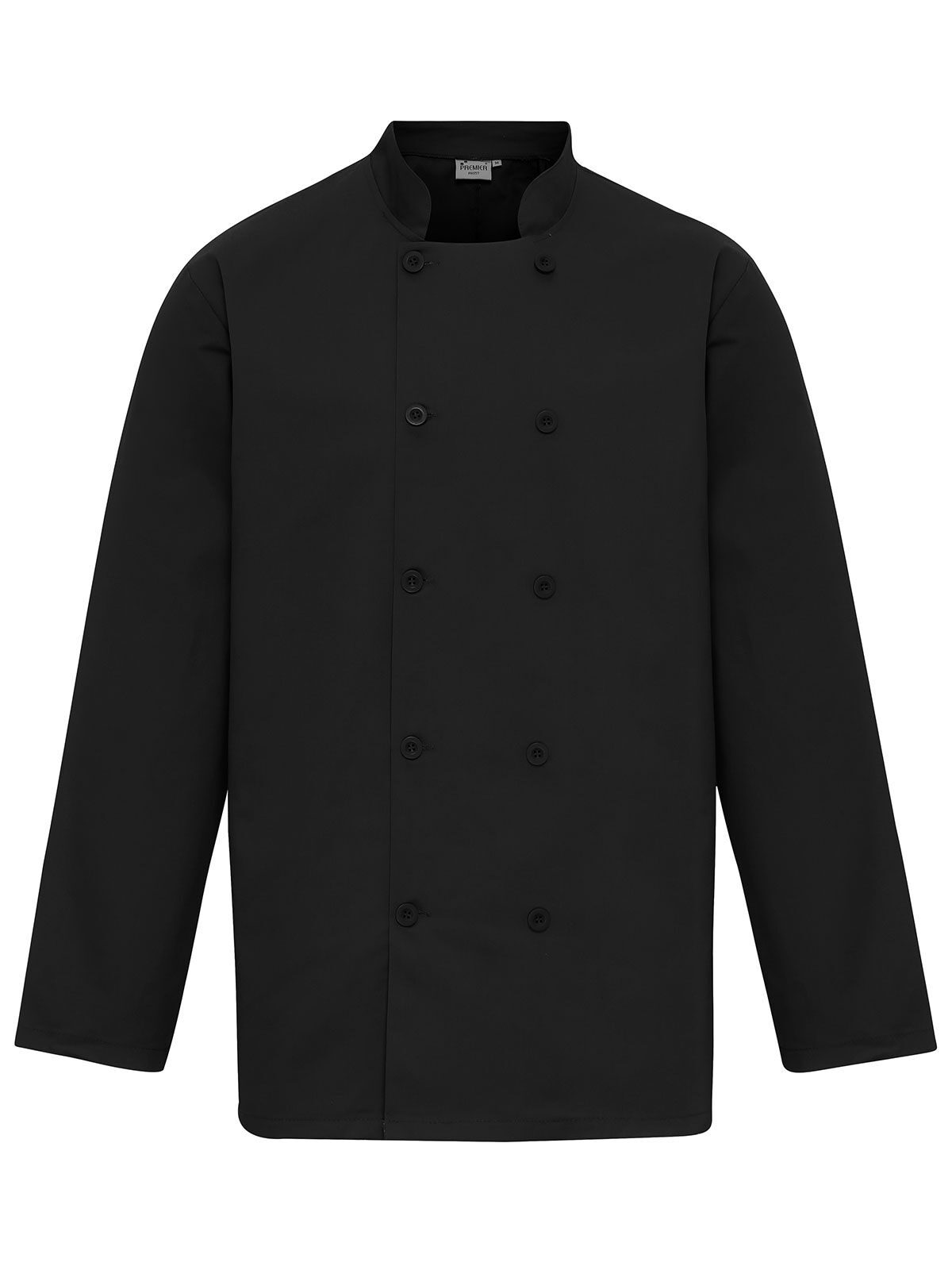 Chaqueta de chef de manga larga - negro
