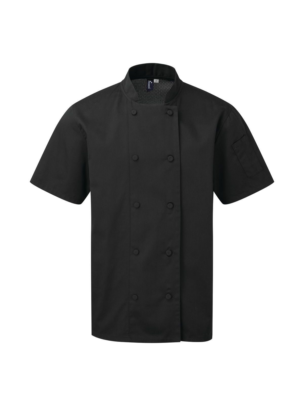 Chaqueta de manga corta Coolchecker® para chef - BLAC - Negro