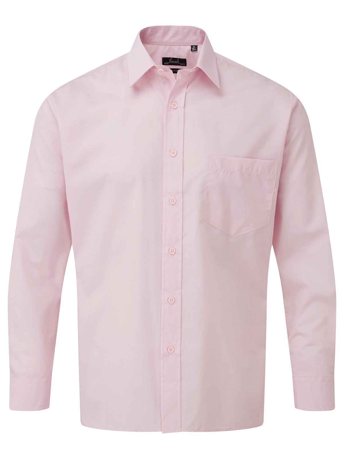 Camisa de manga larga de popelina para hombre - ROSA - ROSA