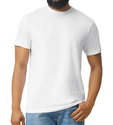 Camiseta Softstyle CVC para adultos - Blanco