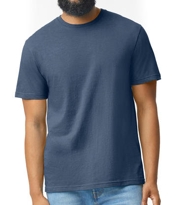 Camiseta Softstyle CVC para adultos - Niebla Azul