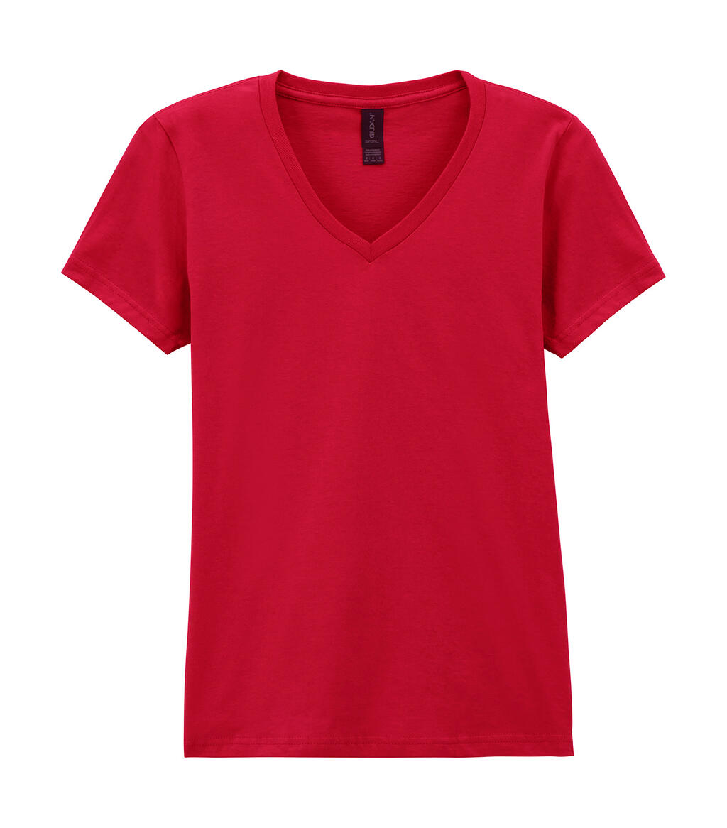 Camiseta de cuello en V para mujer Softstyle® - 194 - Rojo cereza
