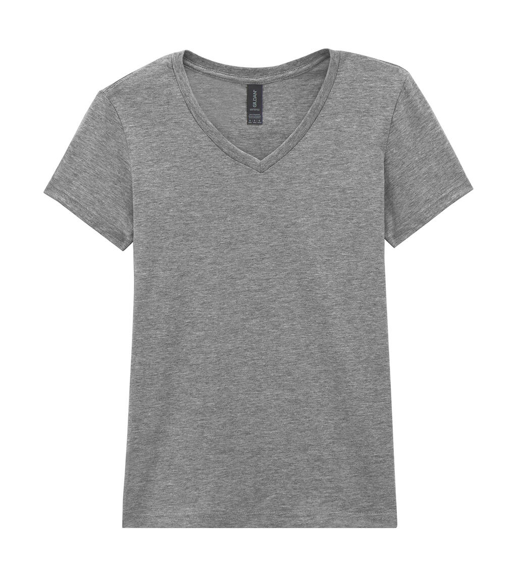 Camiseta de cuello en V para mujer Softstyle® - 295 - Gris deportivo